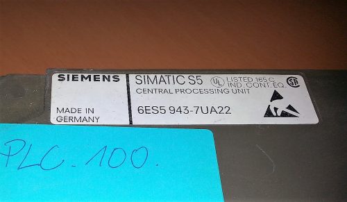 Siemens S5 6Es5 943-7UA22 115 U CPU central processor /ax100
