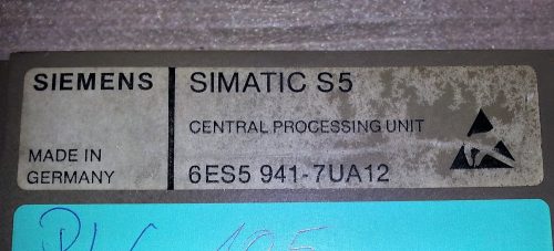 SIEMENS S5 6ES5 941-7UA12 CPU module/ax105 for sale