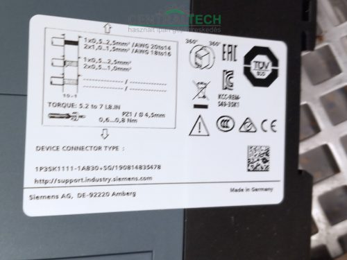 ÚJ! Siemens 3SK1111-1AB30 biztonsági relé, 24VAC/DC, 3NO +1NC jelző