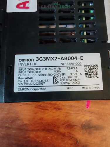 Omron 3G3MX2-AB004-E frekvenciaváltó 0,4 kW/ax508