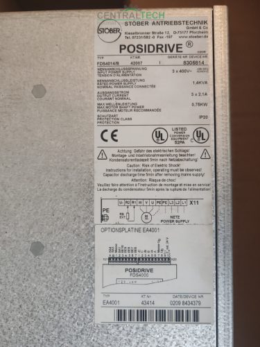 Frekvenciaváltós hajtás FDS 4014/B 3x400V, 0,75kW, 2,1A. 