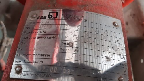 Dízel tüzivíz szivattyú, sprinkler SISU 420DSJPL 120Kw 358m3/h /ct1017