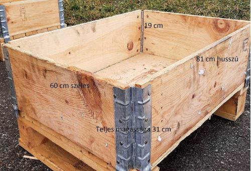 Magaságyás oldalfal 80x60 cm raklapmagasító  /ct1281