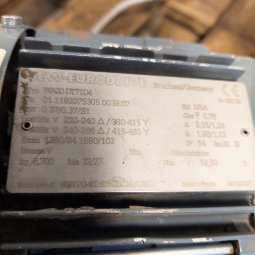 Sew csiga hajtómű 0,37kw 84 ford hajtóműves motor /ct1307