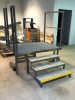 Industrial podium, stepped podium with protective railing 1x1.5m /ct1452