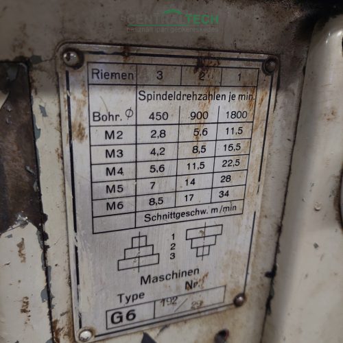 oszlopos fúrógép WEBO G6 állványos fúrógép