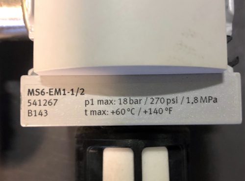 Festo pneumatisches Handsteuerventil MS6-EM1-1/2 18 bar/ct1519