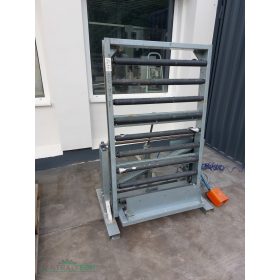 pneumatikus billenő görgőspálya 1650x950 állvány