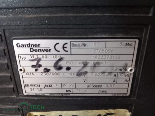 Elmo Rietschle VLT 40 vákuumszivattyú 42m3/h 150mbar