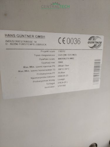 Száraz hűtő ventilátoros kondenzátor Güntner GVH 090.1.D/5-M(D) 680,4 /579,2 kW