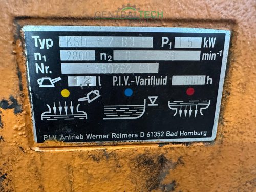 Siemens hajtóműves motor  1.5kW 0-28 rpm hajtómű variátoros