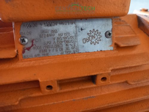 Hajtóműves villanymotor, fékes 0.55kw 45 rpm