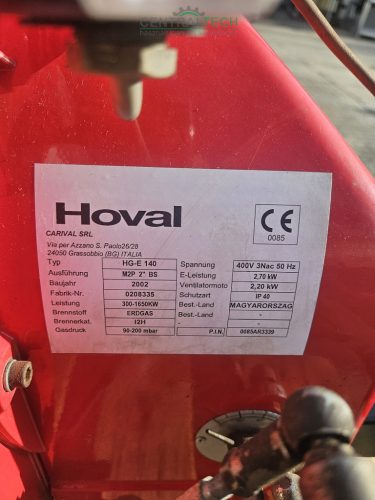 Ipari gázégő 300-1650kw HOVAL HG-E gáz égőfej eladó