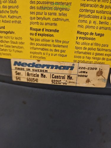 Nedermann 641 Mobile welding fume extractor