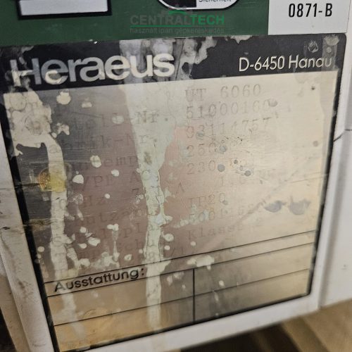 szárítószekrény 250°C Heraeus UT 6060 hőlégsterilizátor