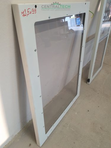 Ipari gépajtók, gépablakok, porszórt acél kerttel, plexi üveg/ct2032