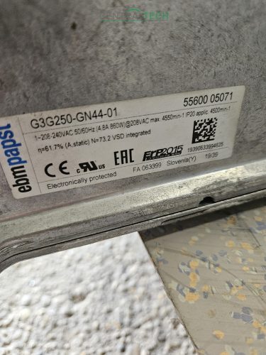 ebmpapst G3G250-GN44-01 centrifugál ventilátor 1100m3 kazánventilátor