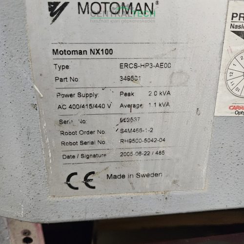 ipari robot Yaskawa Motoman YR-HP3  6tengelyes festőrobot NX100 vezérlővel  