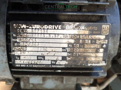 Sew Eurodrive 0.37kw 43 rpm worm gear, geared electric motor./ct2043