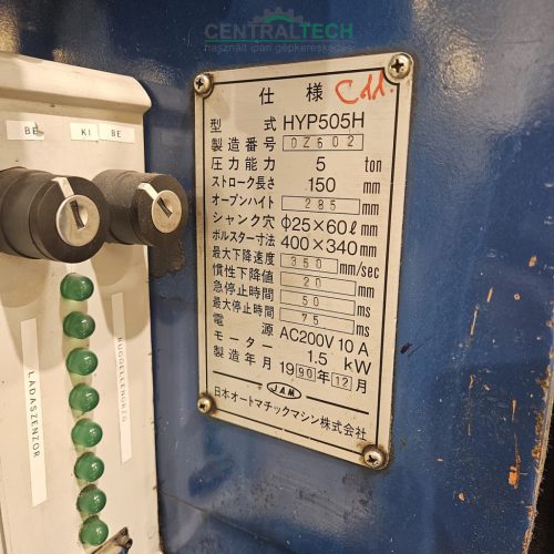 Hidraulikus présgép 5 tonnás JAM HYP prés kiváló állapotban eladó