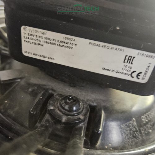 Axiál ventilátor  450mm átm 7300m3/h Ziehl-ABEGG FN045