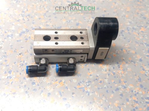 SMC MXQ6-20, 6 mm/20 mm, használt precíziós pneumatikus lineáris egység/ct2114