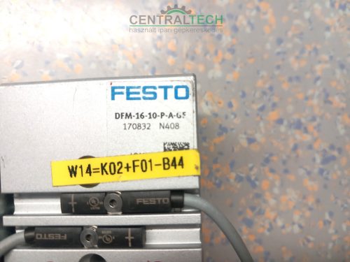 Festo DFM-16-10-P-A-GF 170832, 16 mm/10 mm, használt pneumatikus vezetett henger/ct2115