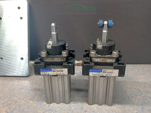 Nihon Seiki BN-6021B-FAEF0013A 32-20, használt pneumatikus stopper henger, görgős végütközővel/ct2119