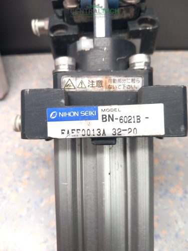 Nihon Seiki BN-6021B-FAEF0013A 32-20, használt pneumatikus stopper henger, görgős végütközővel/ct2119