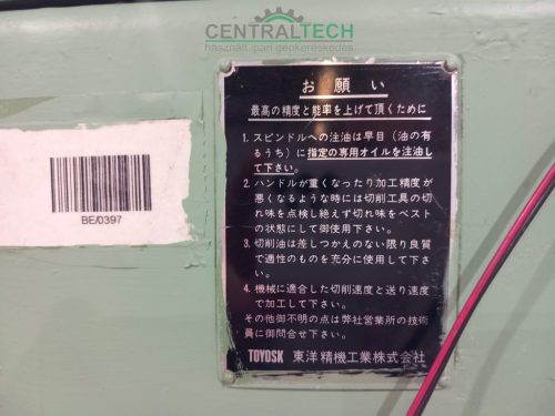 TOYOSK 01BB fix orsókiosztású 12 orsós menetfúró, fúrógép