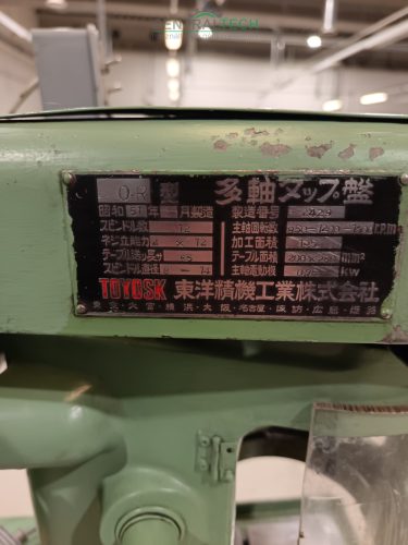 TOYOSK 0-R fix orsókiosztású nagy fordulatszámú 12 többorsós menetfúró, fúrógép