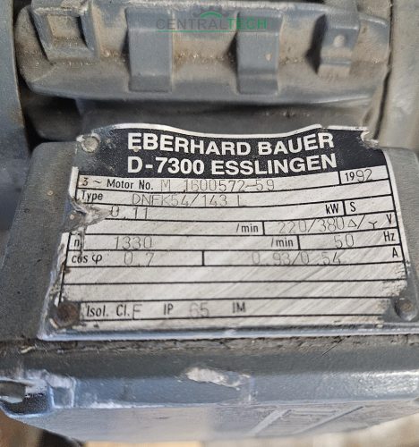 Bauer hajtómű 3,2kw 80 ford hajtóműves villanymotor fékes