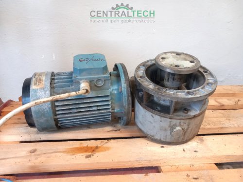 ABB 1,5 kW villanymotor, kimenő fordulat 60 r/min hajtóművel/ct2183