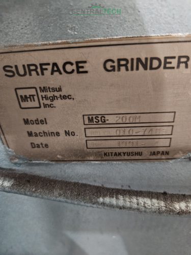 Mitsui MSG-200M Precíziós Felületköszörű Síkköszörű