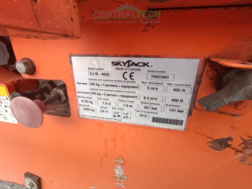 Electric self-propelled scissor lift 9.9m SKYJACK SJ-III 4626