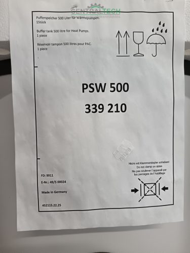 Dimplex PSW 500 szigetelt puffertartály 500literes ÚJ!