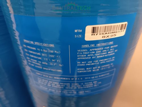 R715 vízszűrő, iker vízlágyító berendezés 5.4m3/h  rw-15