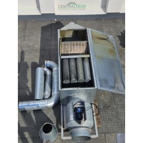  Aktív Szénszűrős elszívó  0,55kw 1100m3/h légszűrő füstelszívó
