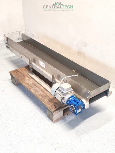 Szállítószalag, AMSY 1400x200mm  rozsdamentes futószalag  30m/perc