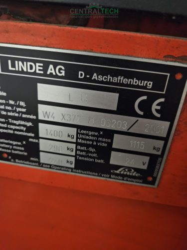 High-lift stacker  LINDE L14   4,7m lifting 1,4t load cap.