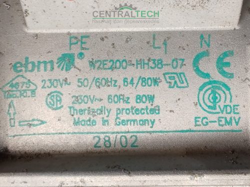 EBM-Papst W2E200-HH38-07 230V 50/60HZ 0,29/0,35A 64/80W hűtőventilátor