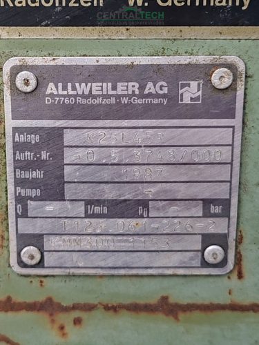 Forgácskihordó szalag, 3,5m szállítószalag ALLWEILER AG 