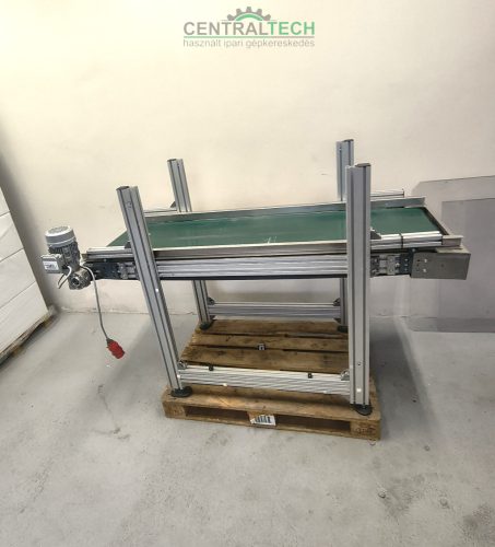 Alumínium vázas szállítószalag 180x56cm 8m/perc seb.válogatószalag futószalag