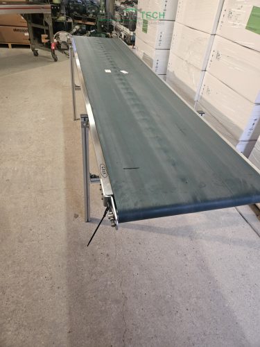 alu vázas szállítószalag 3100x600mm 6,5m/perc válogatószalag.
