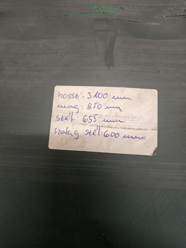 alu vázas szállítószalag 3100x600mm 6,5m/perc válogatószalag.