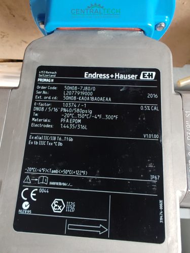 ÚJ!!! Endress+Hauser Promag 50H08, DN08 5/16" 50H08-7J80/0 indukciós áramlásmérő/ct2373