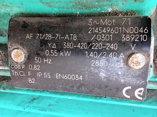 Wilo DPL 40/115 0,55/2 száraztengelyű iker szivattyú 85m3/h