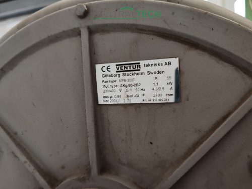 Ventur MPB-300T centrifugális ventilátor 1,1 kW; 1290 m3/h