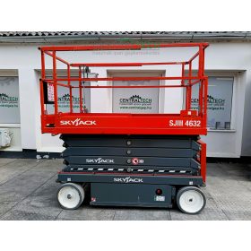   BÉRELHETŐ! Újszerű állapotú SKYJACK SJ III 4632 ollósemelő személyemelő, munkaállvány kihúzható platformmal.