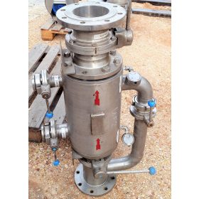   Ipari dupla kosaras folyadékszűrő, rozsdamentes, 100 m3/h kapacitás /ct455